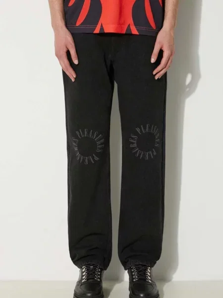 Τζιν παντελόνι PLEASURES Motive Jeans μαύρο
