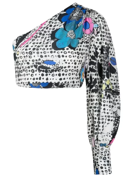 Top Amir Slama cu imagine cu un umăr gol negru