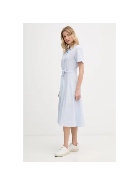 Lacoste Sukienka koszulowa jasny niebieski