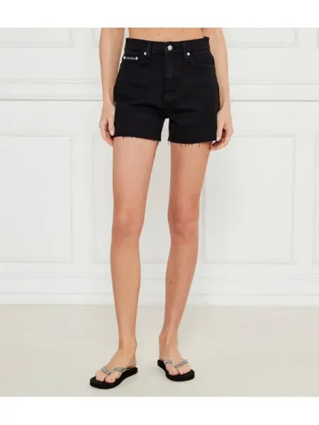 Calvin Klein Jeans De blugi pantaloni scurți | Mom Fit negru