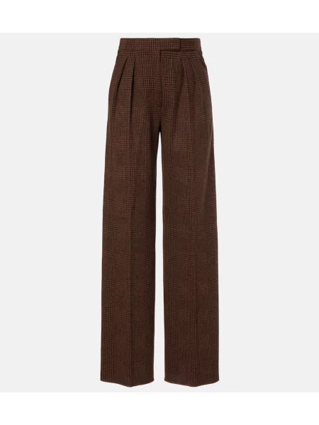Pantaloni Max Mara de lână maro