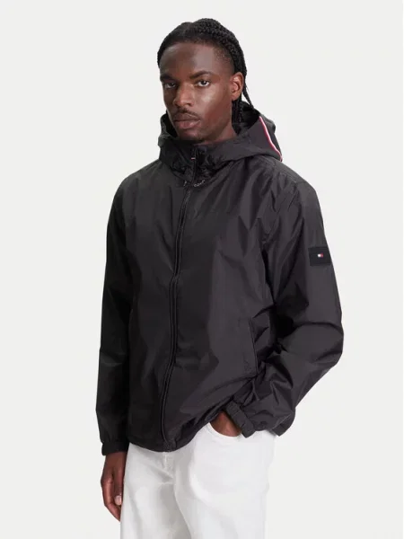 Prehodna jakna Tommy Hilfiger črna