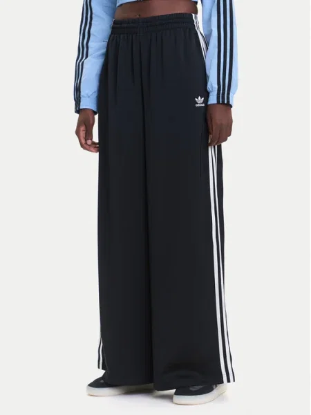 Adidas Teplákové nohavice adicolor Satin Wide Leg čierna