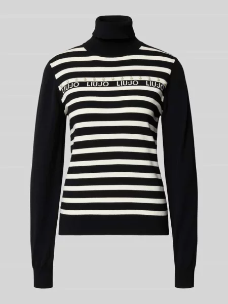 Golf o kroju slim fit z imitacji dzianiny z mieszanki Liu Jo Sport czarny