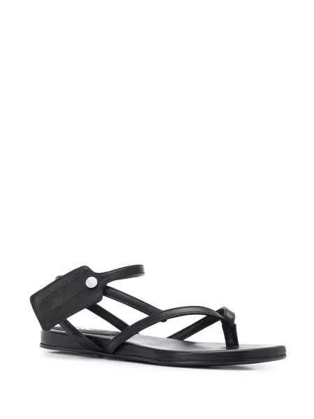 Sandale Off-white fără toc cu bretele alb