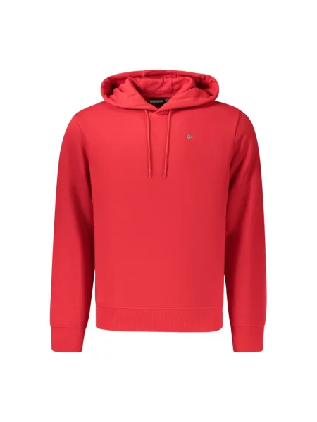 Bluza z kapturem Napapijri z kapturem z długim rękawem czerwona