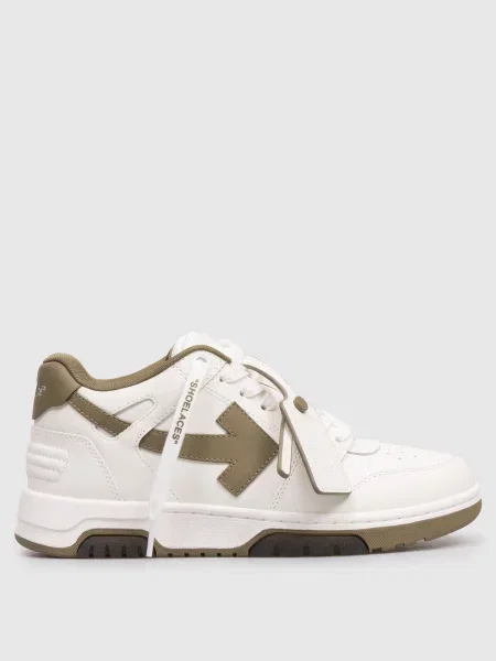 Шкіряні кросівки Out Of Office з емблемою Off-white білі