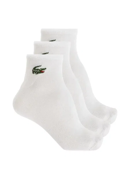Șosete Lacoste cu broderie alb
