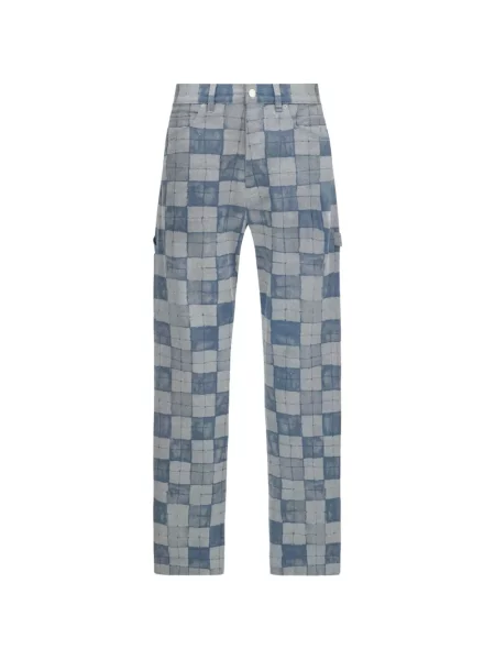 Карирани дънки Amiri синьо
