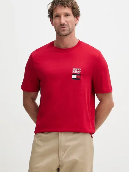 Tommy Hilfiger basic tričko červené