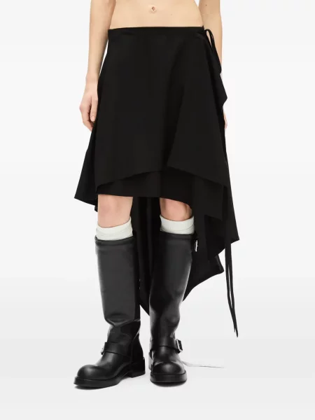 Fustă Ann Demeulemeester asimetrică negru