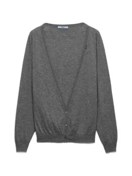 Cardigan Prada din cașmir gri