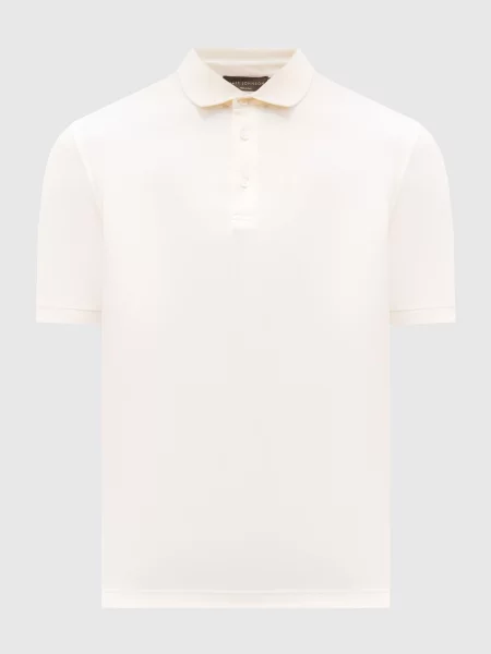 Поло із шовком Brett Johnson бежеве