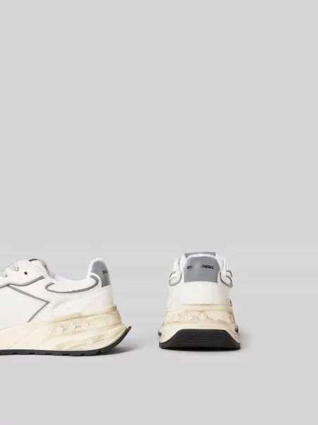 Sneakersy ze skóry naturalnej Dsquared2 białe