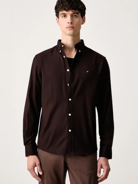 Tommy Hilfiger cămașă pentru bărbați cu maro