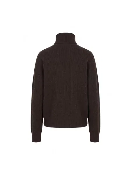 Sweter z golfem Peserico do golfa brązowy