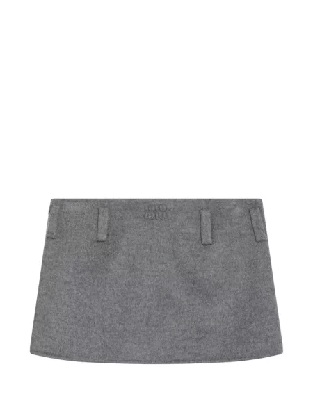 Fustă Miu Miu de lână gri