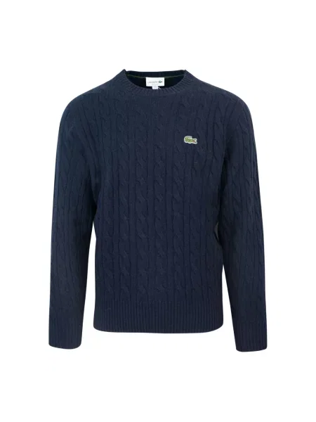 Sweter Lacoste wełniany niebieski