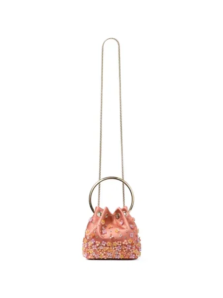 Geantă Jimmy Choo cu model floral roz