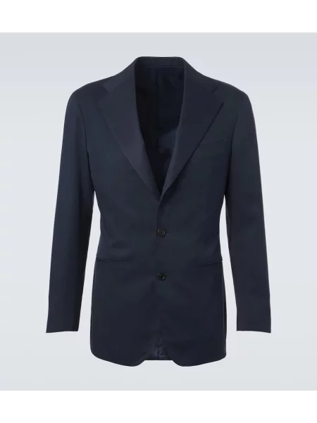 Costum Saman Amel de mătase albastru