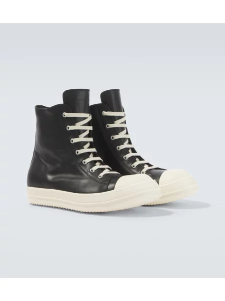 Sneakerși Rick Owens din piele negru