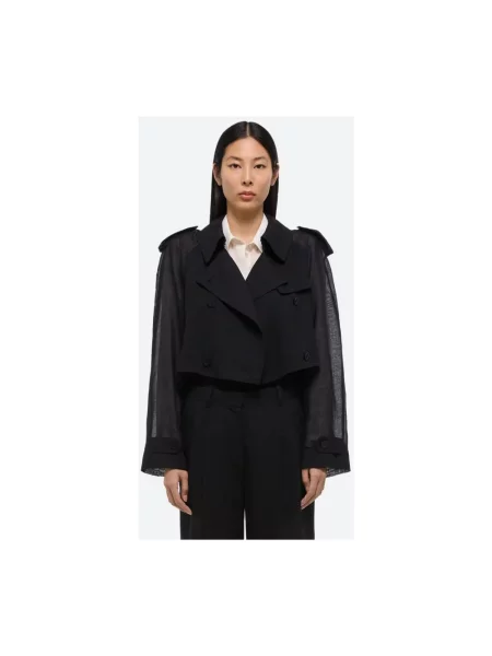 Krótki trencz Helmut Lang czarny