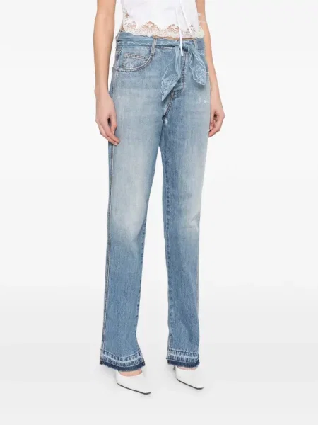 Blugi Ermanno Scervino din dantelă albastru