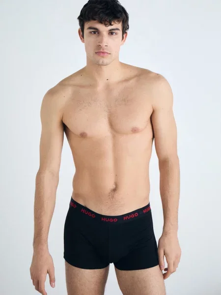 HUGO Boxerky červená čierna