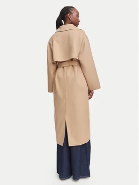 Vlněný kabát Weekend Max Mara hnědý