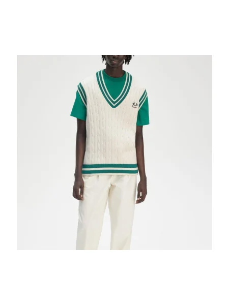 Pulover Fred Perry tricotate tenis bej