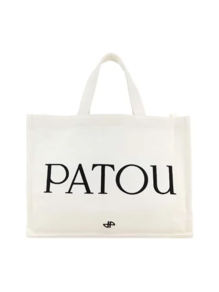 Shopperka Patou z logo biała