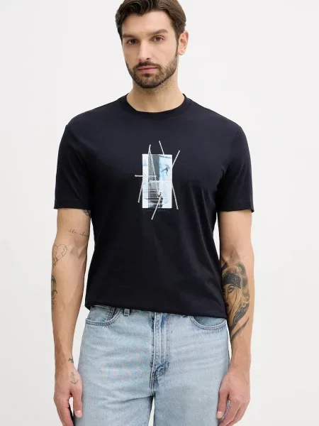 Тениска Armani Exchange тъмносиньо