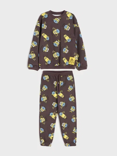 Sinsay Tepláková souprava: mikina a kalhoty Minions šedá