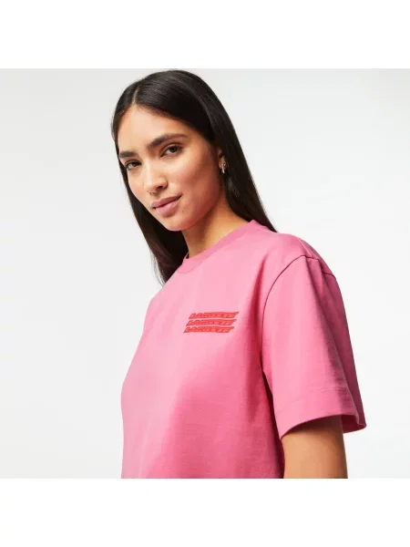 Lacoste футболка рожева