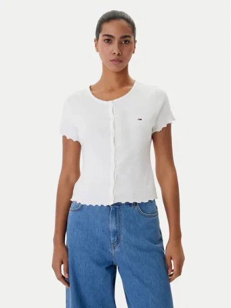 Tommy Jeans Koszulka weiss biała