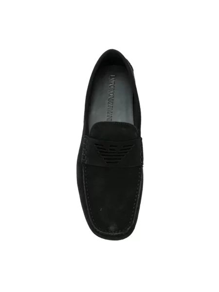 Półbuty Emporio Armani zamszowe czarne