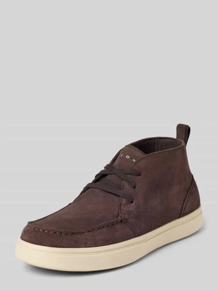 Sneakersy z naturalnej skóry z detal z logo model BALTMOORE' Geox brązowe