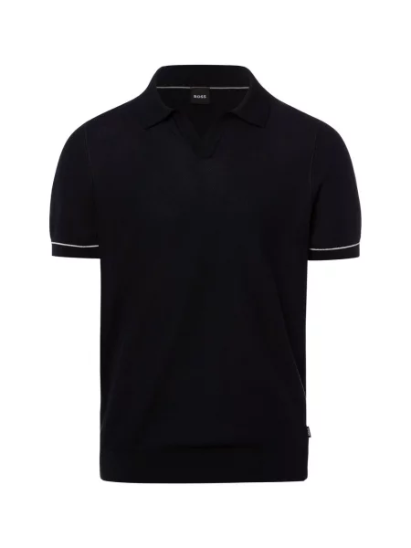 Boss Black Koszulki Mężczyzna S Dzianinowe Polo niebieski