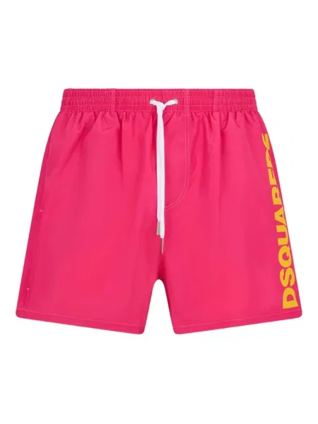Scurt slip de baie Dsquared2 cu imagine roz