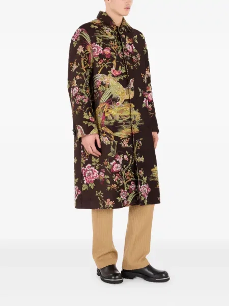 Palton Roberto Cavalli din jacard maro