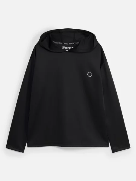Bluza z kapturem oversize szybkoschnąca czarna