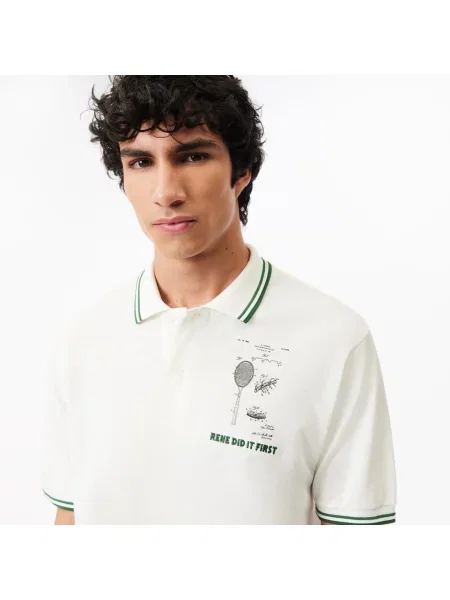 Поло Lacoste бежевое