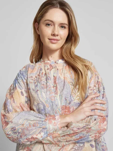 Bluzka z okrągłym dekoltem model ‘ANNIKA’ 0039 Italy beżowa