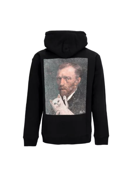 Bluza z kapturem Ripndip z nadrukiem czarna