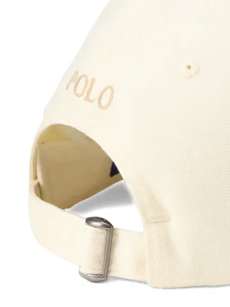 Dlouhá pruhovaná s límcem kšiltovka Polo Ralph Lauren modrá