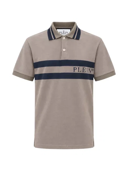 Tricou polo Philipp Plein cu dungi cu autograf