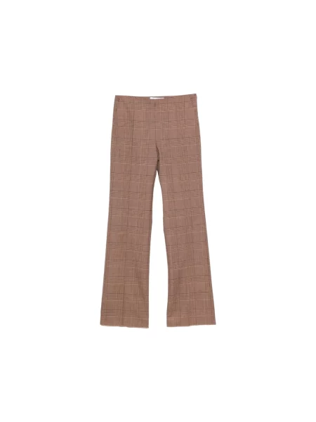 Spodnie Max Mara w kratę brązowe