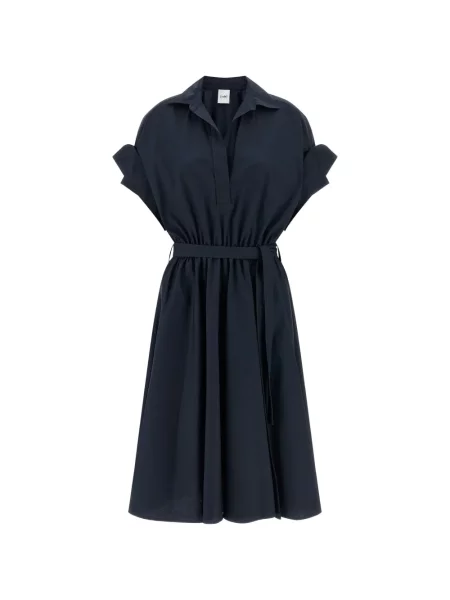 Rochie tip cămașă Nude până la genunchi de costum albastru