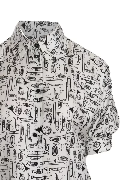 Scurt cămașă Dolce & Gabbana cu imagine alb