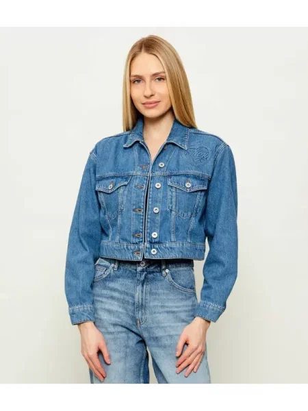 Hugo Blue De blugi geacă Galatea_B | Cropped Fit albastru